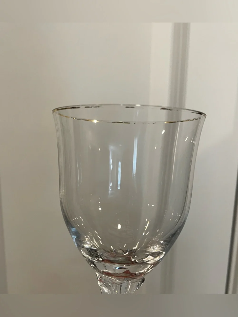 Marquis By Waterford Crystal Eternity Gold Wine Glasses, Set of 2.